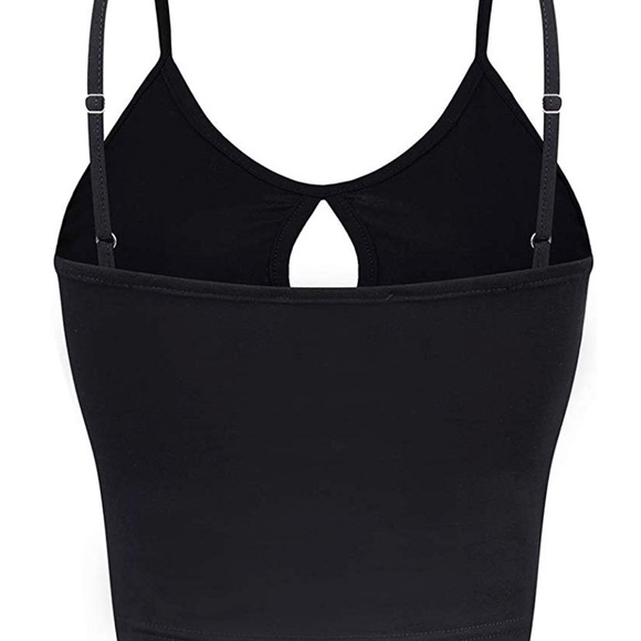 V neck cutout keyhole crop top cami - Picture 2 of 2